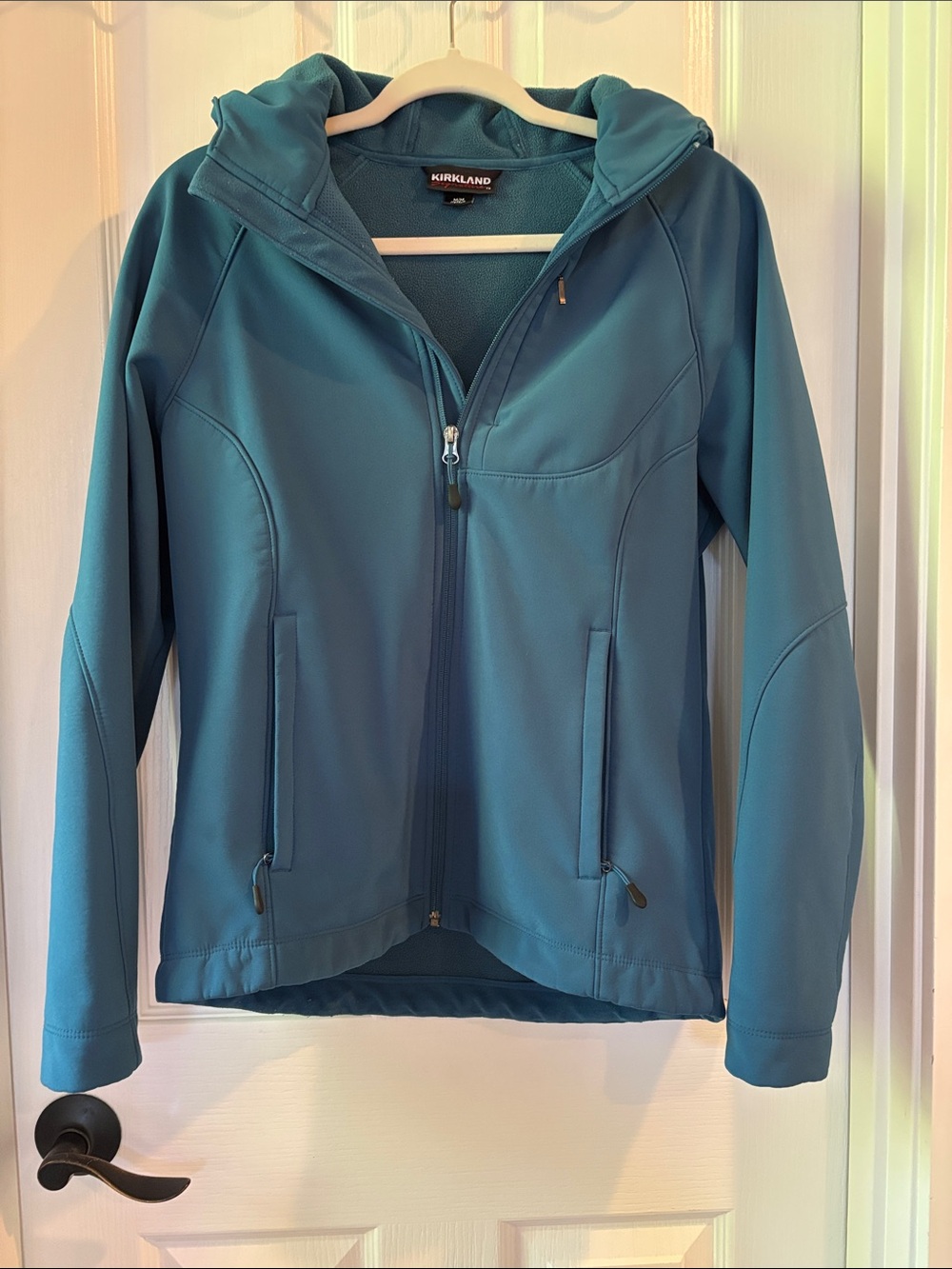 Kirkland Signature Women's Teal Hooded Softshell Jacket